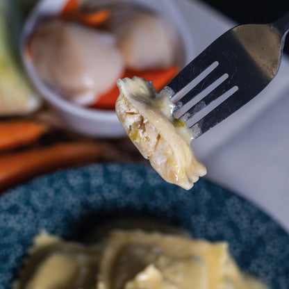 Raviolis St Jacques, beurre blanc citron vert gingembre